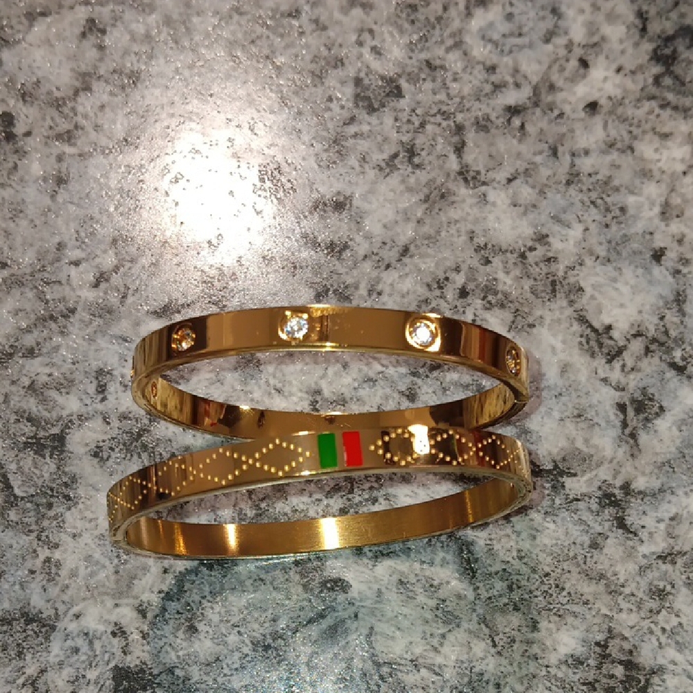 Elegant Gold and Silver Bangle Bracelets